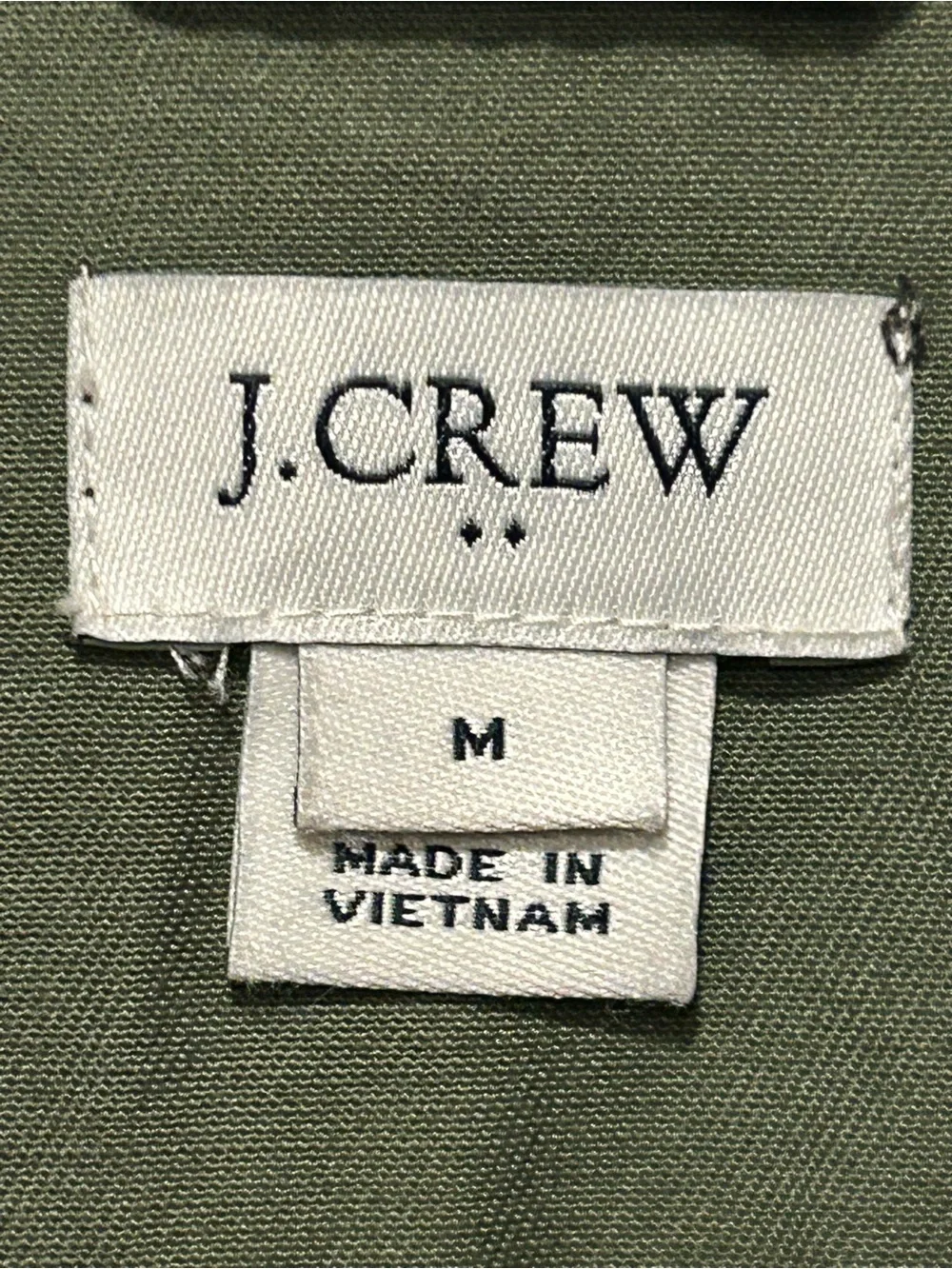 J.Crew Women's Downtown Field Jacket Military Green Utility Gold Hardware Sz M - Picture 5 of 9